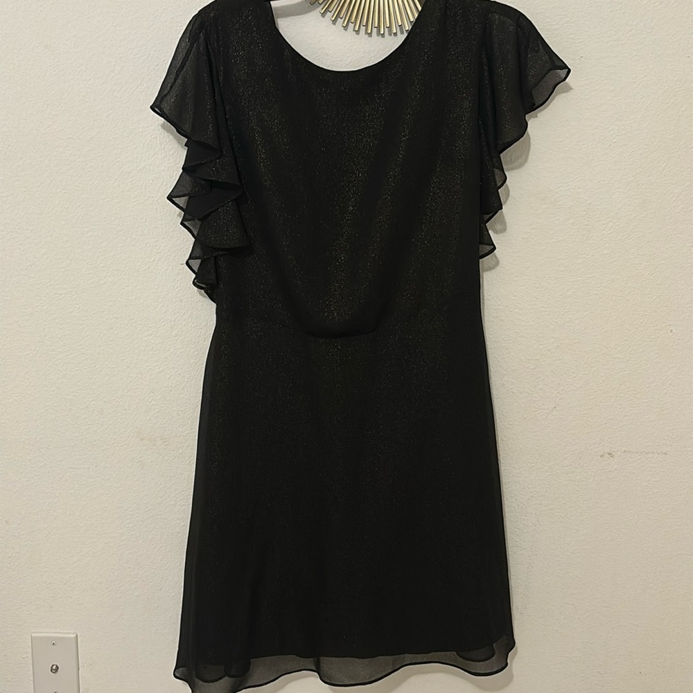 Black Dress with Gold sparkles; Size 4